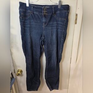 Torrid Blue Denim Jeggings Plus Size 18R Skinny, Inseam 27.5"